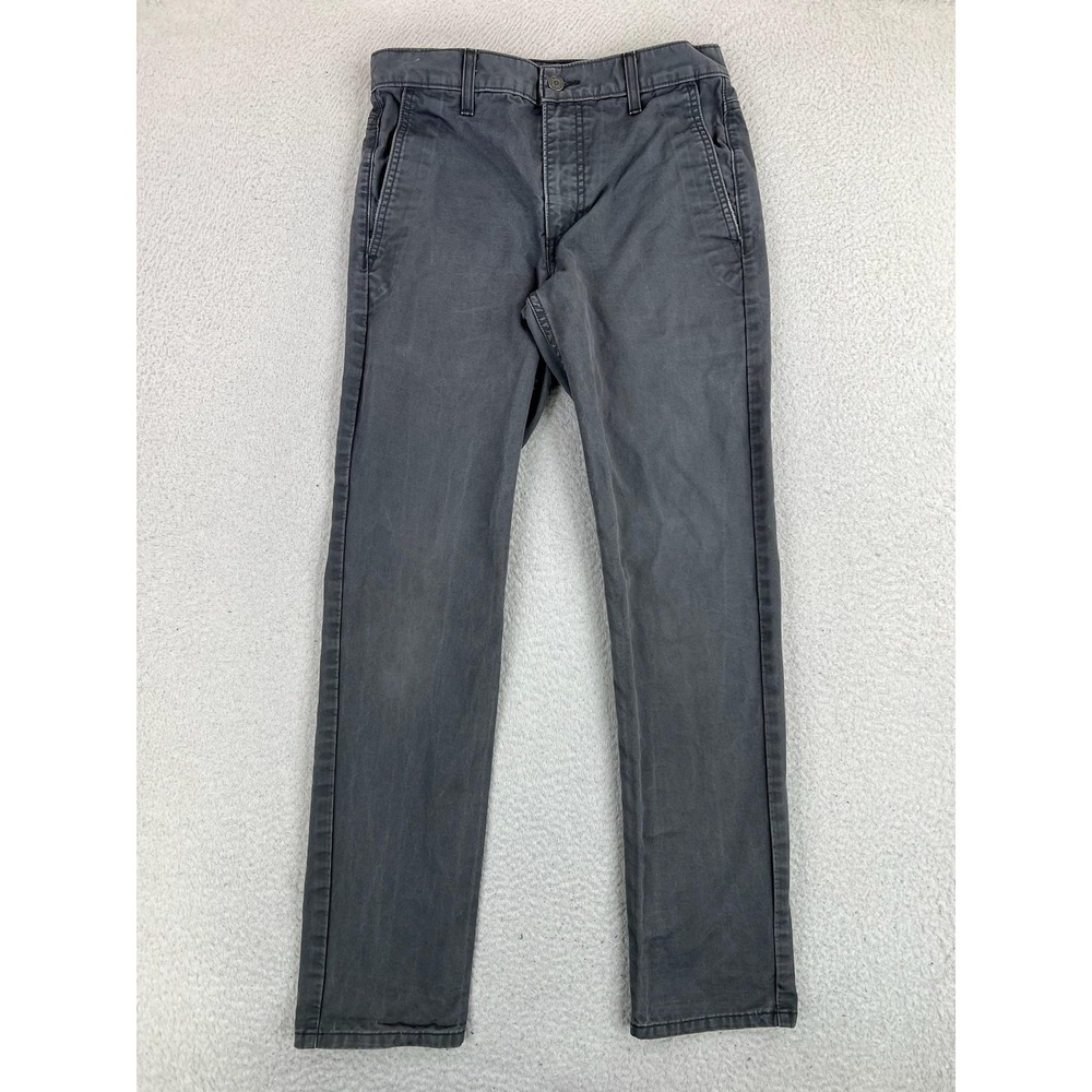Levi's Chino Pants Mens 29x32 Gray Slim Tapered 100% Cotton Casual Denim